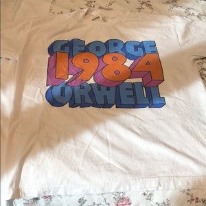 NWT Brandy Melville George Orwell 1984 white tee